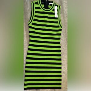 Alice + Olivia, MSRP: $395, NWT, XS LANDI Parrot/Black Bodycon Mini Dress